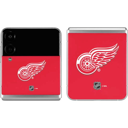 NHL Detroit Red Wings Solid Background Galaxy Z Flip4 5G Skin